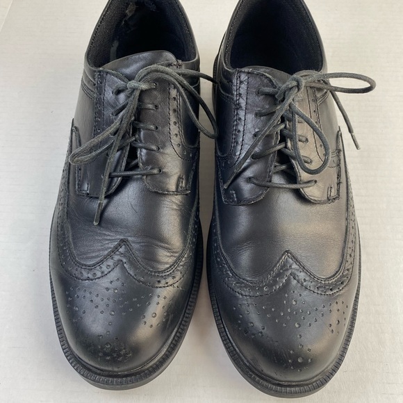 Deer Stags Shoes Deer Stags Tribune Mens Size 5 M Black Leather Oxford Wingtip Dress Shoes